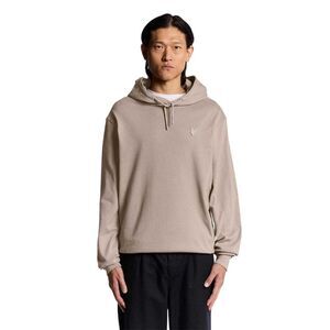 Lyle & Scott Mens Cotton Blend Heavyweight Regular Pullover Hoodie / Brown